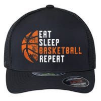 Basketball Coach Eat Sleep Basketball Repeat Basketball Flexfit Unipanel Trucker Cap