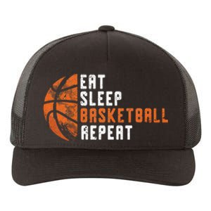 Basketball Coach Eat Sleep Basketball Repeat Basketball Yupoong Adult 5-Panel Trucker Hat