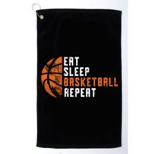 Basketball Coach Eat Sleep Basketball Repeat Basketball Platinum Collection Golf Towel