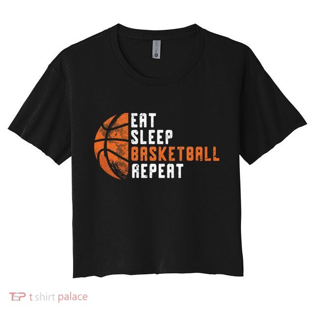 Basketball Coach Eat Sleep Basketball Repeat Basketball Crop Top