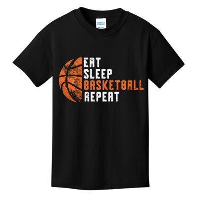 Basketball Coach Eat Sleep Basketball Repeat Basketball Kids T-Shirt