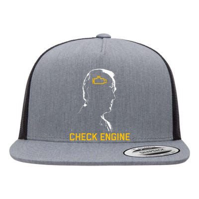 Biden Check Engine Flat Bill Trucker Hat