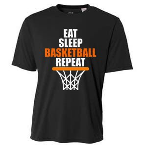 Basketball Coach Eat Sleep Basketball Repeat Basketball Cooling Performance Crew T-Shirt