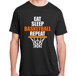 Basketball Coach Eat Sleep Basketball Repeat Basketball Adult ChromaSoft Performance T-Shirt