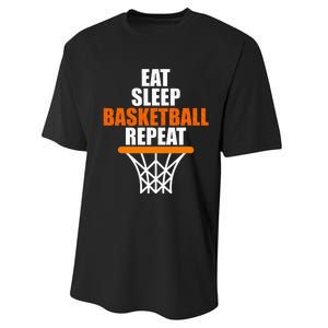 Basketball Coach Eat Sleep Basketball Repeat Basketball Performance Sprint T-Shirt