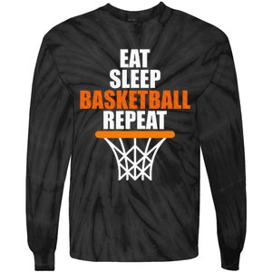 Basketball Coach Eat Sleep Basketball Repeat Basketball Tie-Dye Long Sleeve Shirt