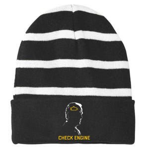 Biden Check Engine Striped Beanie with Solid Band