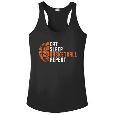 Basketball Coach Eat Sleep Basketball Repeat Basketball Ladies PosiCharge Competitor Racerback Tank