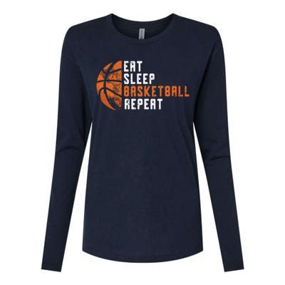 Basketball Coach Eat Sleep Basketball Repeat Basketball Womens Cotton Relaxed Long Sleeve T-Shirt