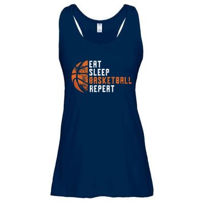 Basketball Coach Eat Sleep Basketball Repeat Basketball Ladies Essential Flowy Tank