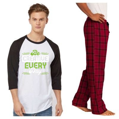 Be Creative Every Day Gift Raglan Sleeve Pajama Set