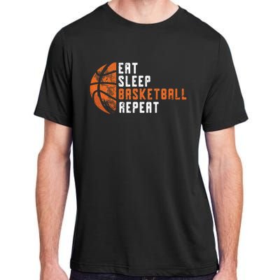 Basketball Coach Eat Sleep Basketball Repeat Basketball Adult ChromaSoft Performance T-Shirt