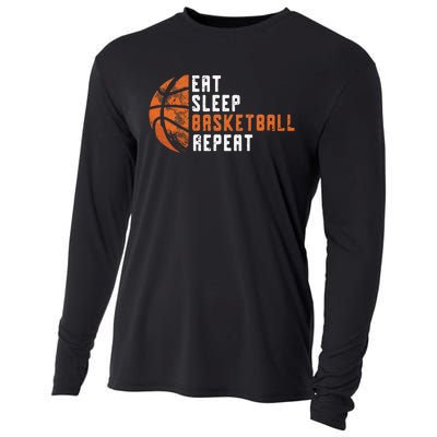 Basketball Coach Eat Sleep Basketball Repeat Basketball Cooling Performance Long Sleeve Crew