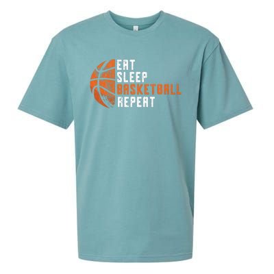 Basketball Coach Eat Sleep Basketball Repeat Basketball Sueded Cloud Jersey T-Shirt