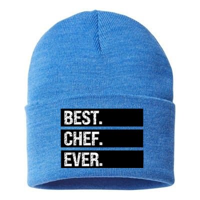 Best Chef Ever Funny Chef Culinary Sous Chef Pastry Chef Gift Sustainable Knit Beanie