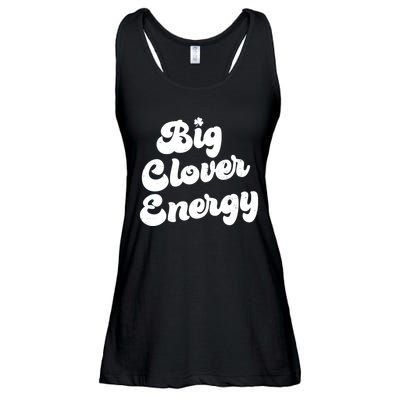 Big Clover Energy Retro Vintage Groovy Ladies Essential Flowy Tank