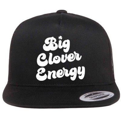 Big Clover Energy Retro Vintage Groovy Flatbill Hat