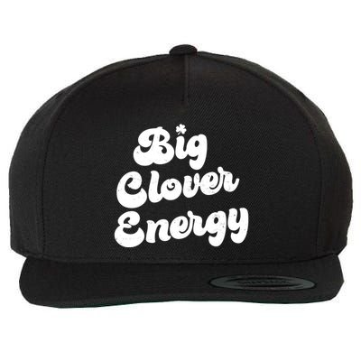 Big Clover Energy Retro Vintage Groovy Wool Snapback Cap