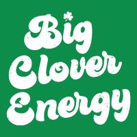 Big Clover Energy Retro Vintage Groovy Button