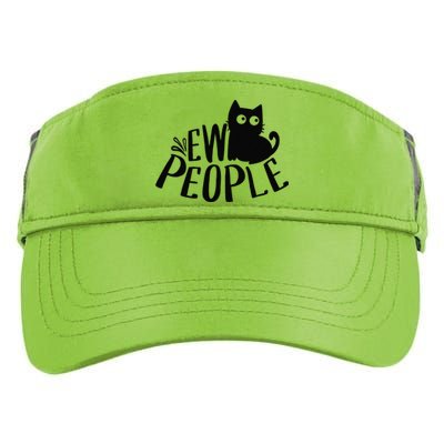 Black Cat Ew People Funny Meowy Cat Lovers Adult Drive Performance Visor