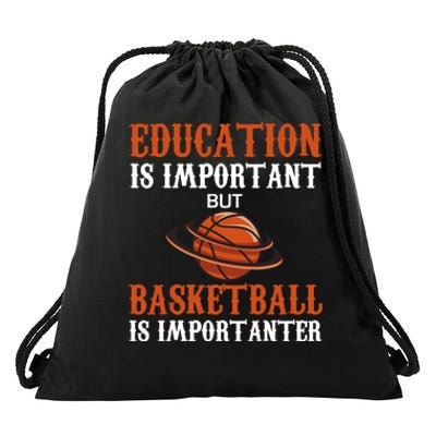 Basketball Coach Education Is Important Drawstring Bag