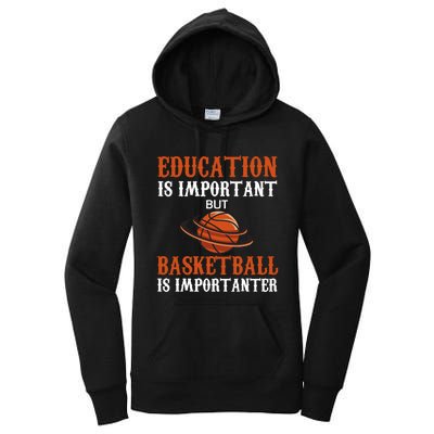 Basketball Coach Education Is Important Women's Pullover Hoodie