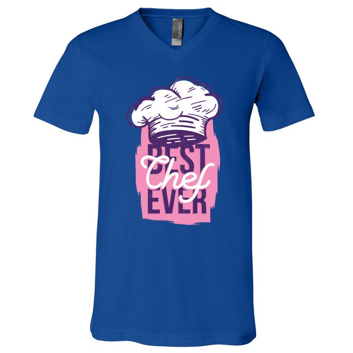 Best Chef Ever Funny Cooking Cook Funny Gift Mom Daughter Funny Gift V-Neck T-Shirt