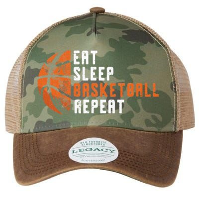 Basketball Coach Eat Sleep Basketball Repeat Basketball Legacy Tie Dye Trucker Hat