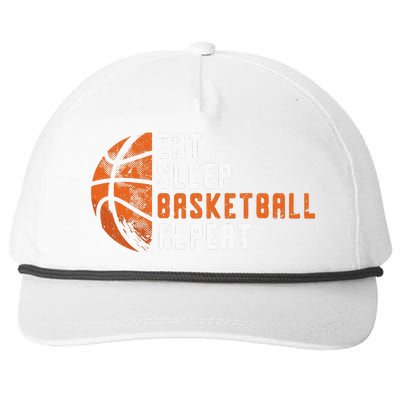 Basketball Coach Eat Sleep Basketball Repeat Basketball Snapback Five-Panel Rope Hat