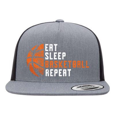 Basketball Coach Eat Sleep Basketball Repeat Basketball Flat Bill Trucker Hat