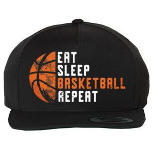 Basketball Coach Eat Sleep Basketball Repeat Basketball Wool Snapback Cap