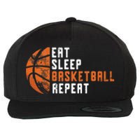 Basketball Coach Eat Sleep Basketball Repeat Basketball Wool Snapback Cap