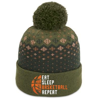 Basketball Coach Eat Sleep Basketball Repeat Basketball The Baniff Cuffed Pom Beanie