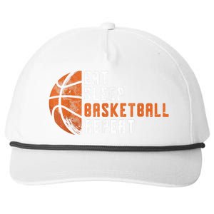 Basketball Coach Eat Sleep Basketball Repeat Basketball Snapback Five-Panel Rope Hat