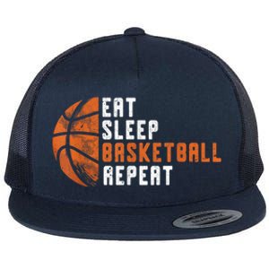 Basketball Coach Eat Sleep Basketball Repeat Basketball Flat Bill Trucker Hat