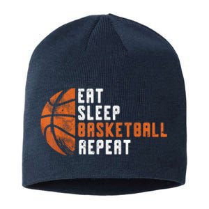 Basketball Coach Eat Sleep Basketball Repeat Basketball Sustainable Beanie