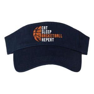 Basketball Coach Eat Sleep Basketball Repeat Basketball Valucap Bio-Washed Visor