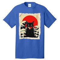 Black Cat Eating Sushi Anime Cat Tall T-Shirt