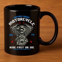 Bike Custom Engine Mechanics Gift 11oz C Handle Ceramic Mug