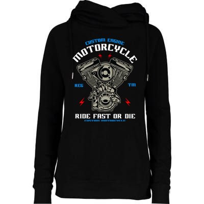 Bike Custom Engine Mechanics Gift Womens Funnel Neck Pullover Hood
