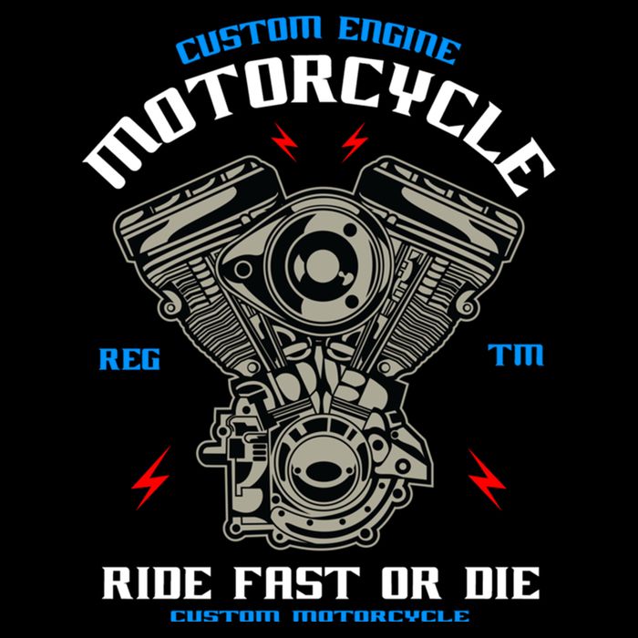 Bike Custom Engine Mechanics Gift Flat Bill Trucker Hat