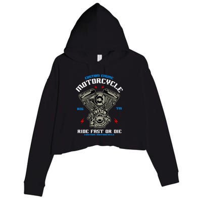 Bike Custom Engine Mechanics Gift Crop Fleece Hoodie