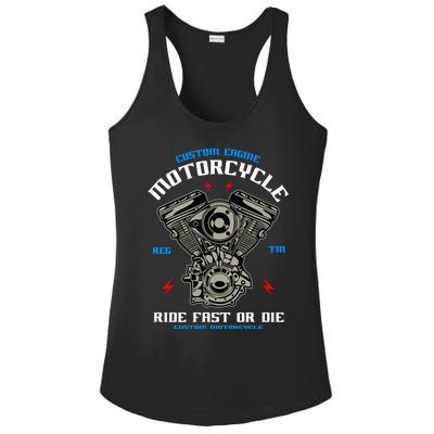 Bike Custom Engine Mechanics Gift Ladies PosiCharge Competitor Racerback Tank