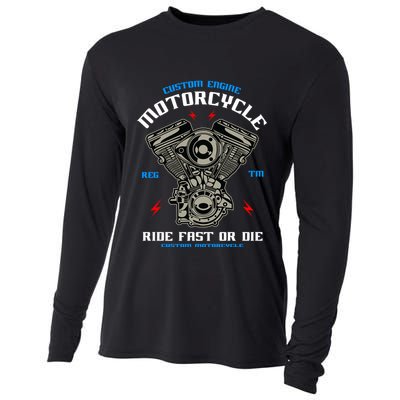 Bike Custom Engine Mechanics Gift Cooling Performance Long Sleeve Crew