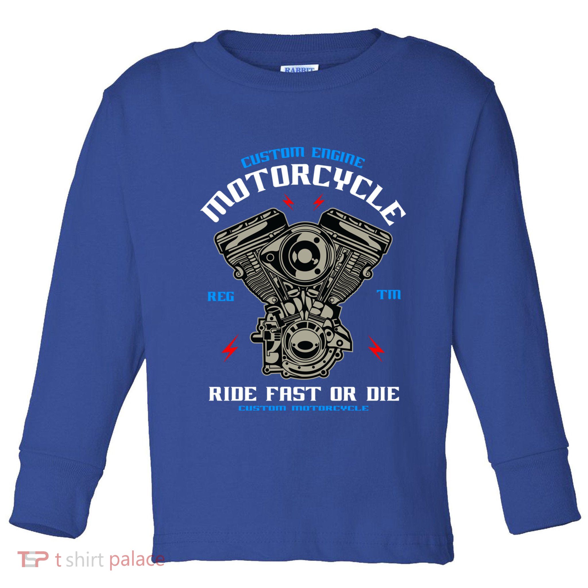 Bike Custom Engine Mechanics Gift Toddler Long Sleeve Shirt
