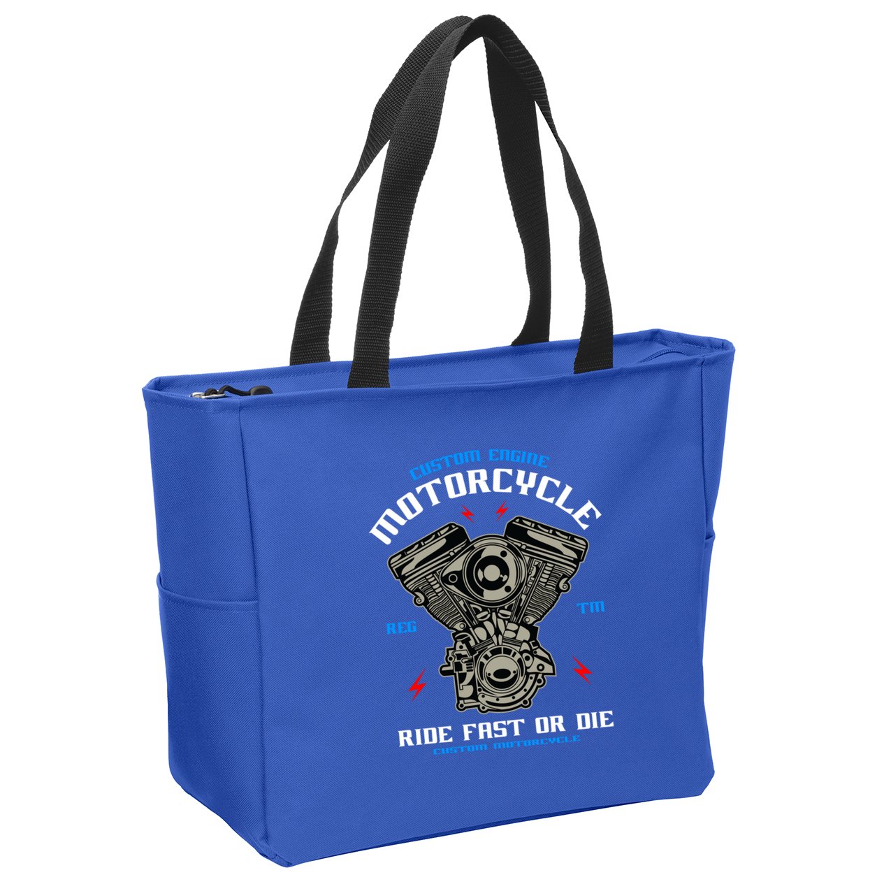 Bike Custom Engine Mechanics Gift Zip Tote Bag