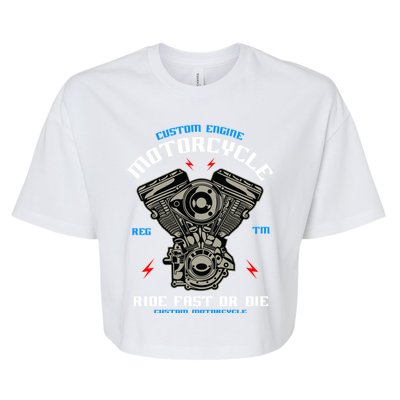 Bike Custom Engine Mechanics Gift Bella+Canvas Jersey Crop Tee