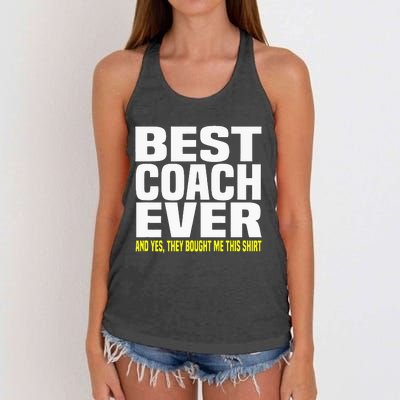 Best Coach Ever Yes They Bought Me This Coach Gift Women's Knotted Racerback Tank