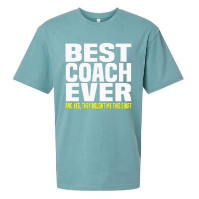 Best Coach Ever Yes They Bought Me This Coach Gift Sueded Cloud Jersey T-Shirt