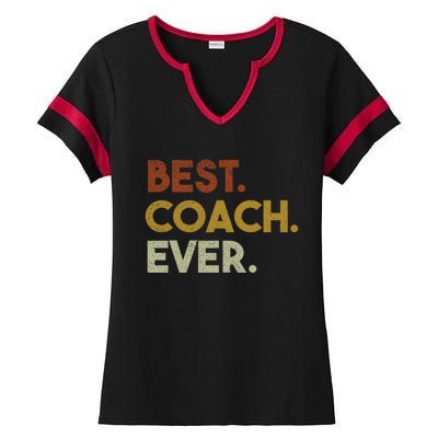 Best Coach Ever Gift For Sports Coach Gift Ladies Halftime Notch Neck Tee